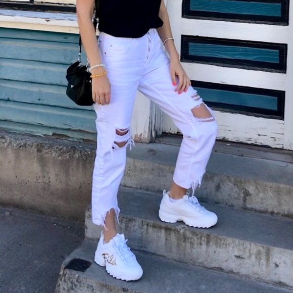 Zara Denim - ZARA ripped boyfriend jeans
